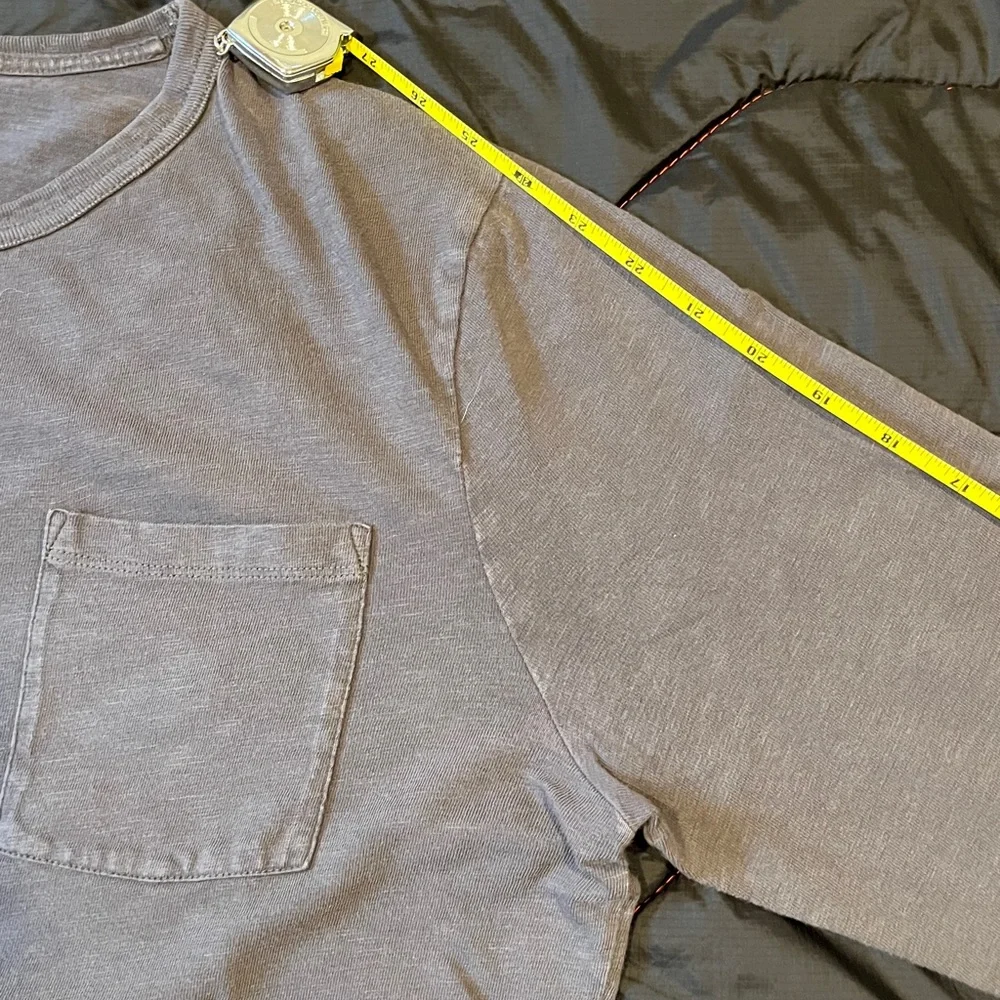 2 J.Crew Long Sleeve Tee Shirts Washed Navy & Washed Black - Picture 10 of 13